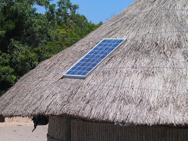 solar panel on hut